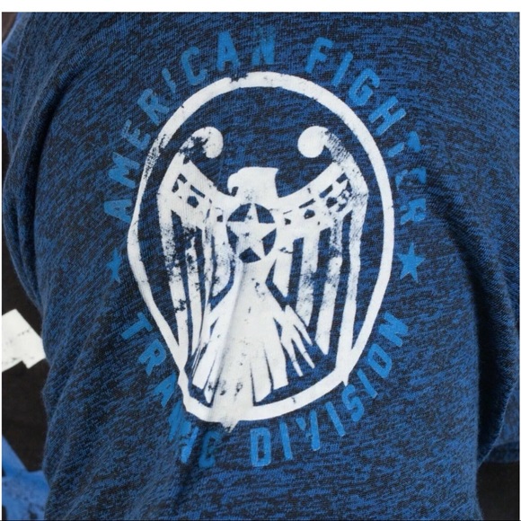 AMERICAN FIGHTER Kendall Black Blue Athletic Fit Mens Crew Neck T-shirt XL-3XL - Picture 7 of 11